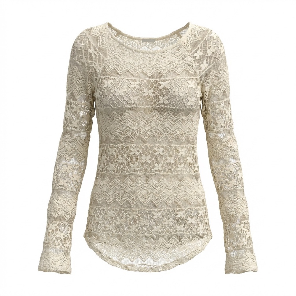 Kimchi Blue Lace Blouse - Cream Size M Boho Cottagecore Festival Feminine